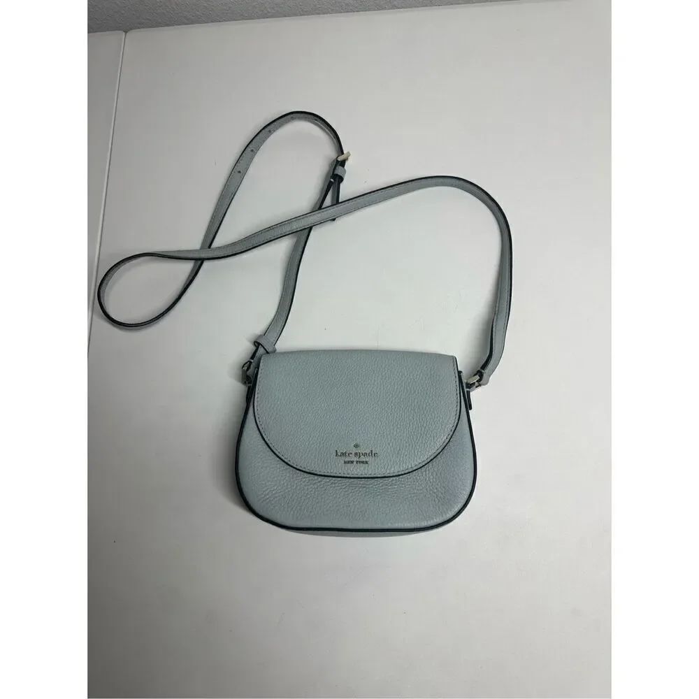 Kate Spade Leila Mini Flap Crossbody Avalon Mist Green Blue See Description
